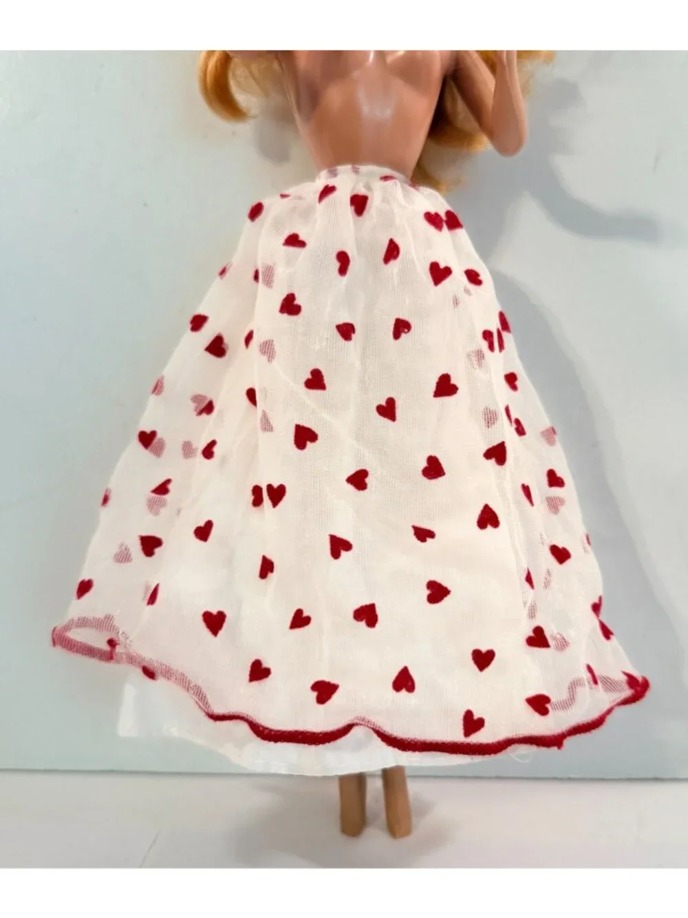 Vintage 1983 Barbie Doll Loving You Red Heart Skirt Clothing